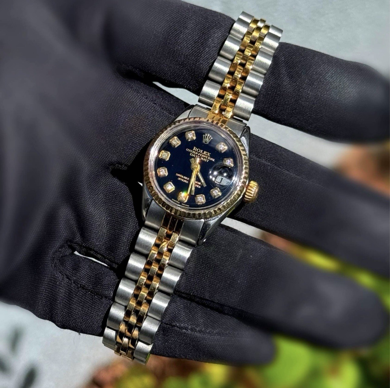 Rolex Datejust Diamond Accent Two-Tone Gold Silver Automatic Luxury Watch