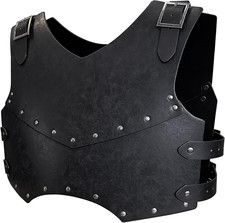 Medieval Faux Leather Chest Armor, Retro Mercenary Knight Archer Body Armor, Adj