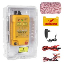 7.5Miles/12KM Electric Fence Charger Fencing Energiser 13KV 1.5J for Livestock