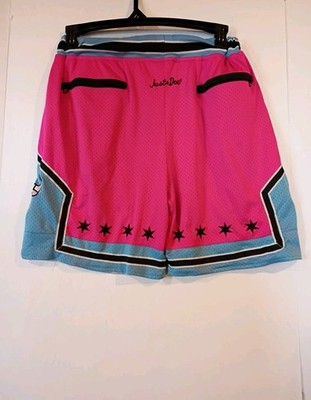 Just Don Chicago Bulls Shorts Mens M Hot Pink Carolina Blue Jordan
