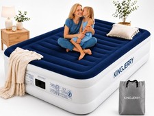 18" Twin XL Air Mattress with Built-In Pump, 80" Long, 500LBS, Fast Inflate