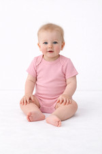 KOLIBRI Pink Baby Cotton Romper Soft Minimal Bodysuit 0-18M