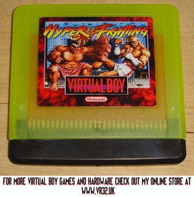NINTENDO VIRTUAL BOY SPIEL HYPER FIGHTING STREET FIGHTER 2 GLOW IN THE DARK HÜLLE