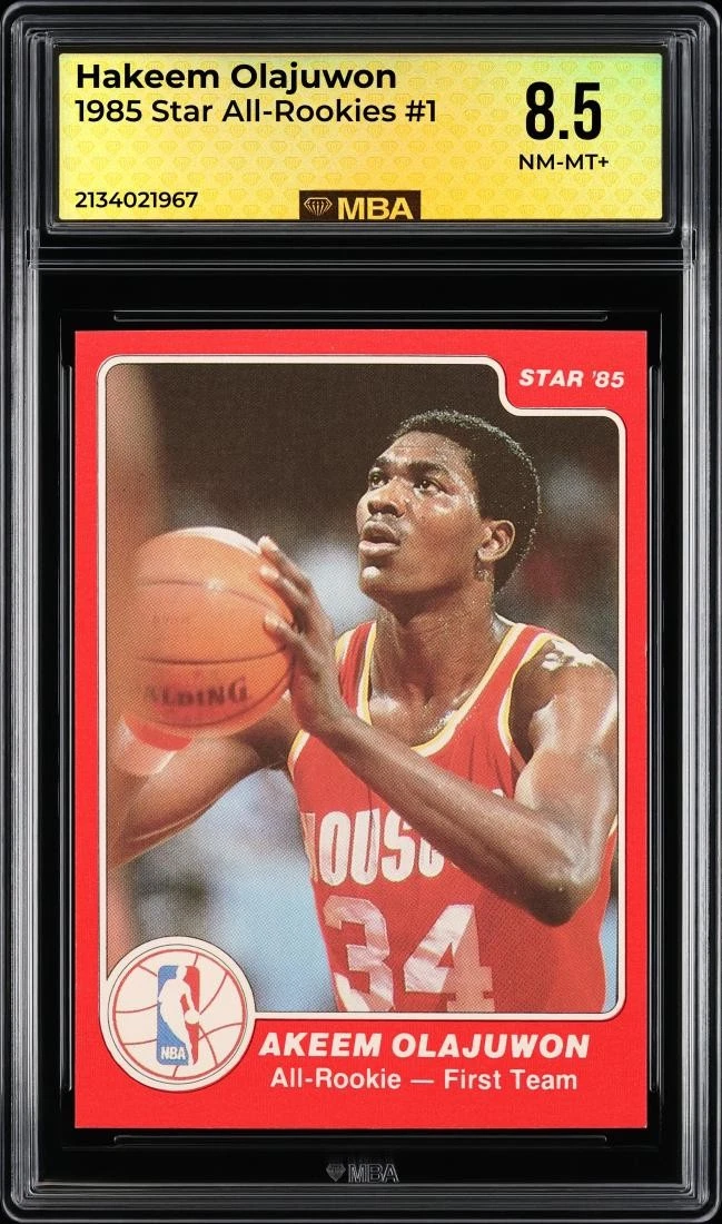 1985-86 Star All-Rookie Team - Hakeem Olajuwon #1 for sale | eBay