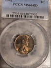1942 RED PCGS MS-66  Lincoln BU   coin uncirculated cent  Whole Set Listed