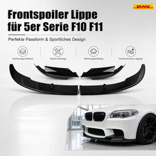 F�r BMW 5er F10 F11 10-16 Performance Frontspoiler Gl�nz Frontlippe Zierrahm
