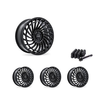 5x114.3 Set of 4 20'' Rims Black Alloy Wheel fits 2018-23 Kia Stinger, OETX RTX