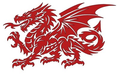 Walisischer Drache Mystische Aufkleber Sticker Wählen Sie Ihre Größe und Farbe