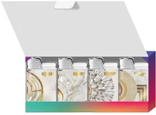 DJEEP Pocket Lighters, ELEGANT Collection, 4 Count Pack of Disposable Lighters