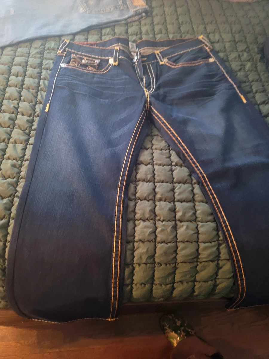 True Religion World Tour Blue Jeans for Men for sale - eBay