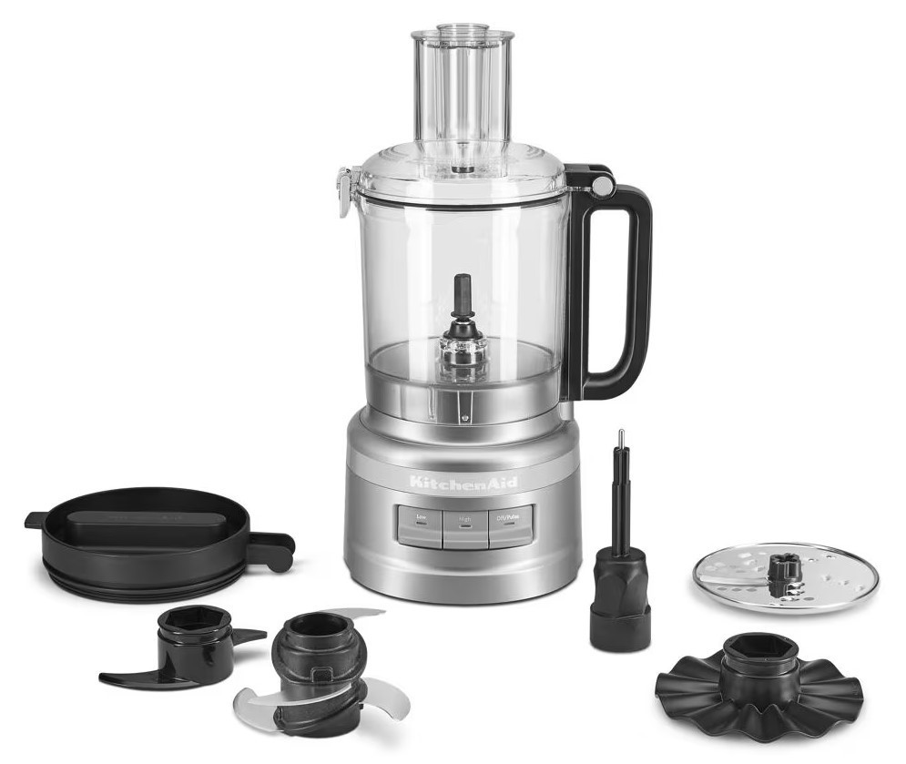KitchenAid KFP0921CU 9-Cup Food Processor Contour Silver New
