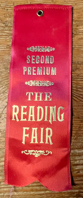 Vintage Fair Ribbon The Reading Fair Farm Farming Exhibition PA Pennsylvania