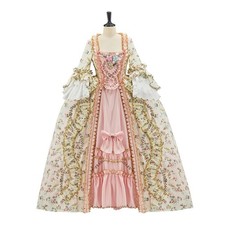 Willyacos French Queen Costume Marie Antoinette Dress Floral 18th Century Victor