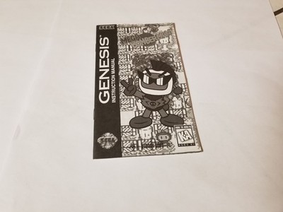 Mega Bomberman (Sega Genesis, 1994) Manual ONLY No Game Authentic