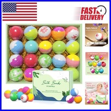 20 Luxury Bath Bombs Gift Set - Essential Oil Infused for Ultimate Relaxation