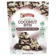 Organic Coconut Bites, with Cacao Nibs & Dark Chocolate, 5.25 oz (149 g)