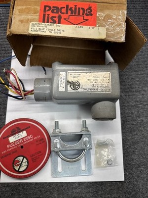 Electro-Sensors M100 Shaft Speed Switch 115VAC Kit W/Pulser Disk & Mount