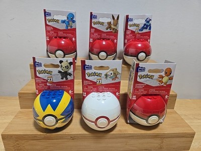 MEGA Bloks Pokémon Poke Ball Pokeball Building Toy Kit Lot of 6 New Sealed 