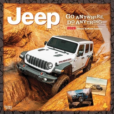 BROWNTROUT PUBLISHERS Jeep Calendar 2026 - Transport - Month To View