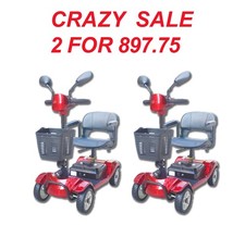 Crazy Sale 2PC Electric 300lbs Mobility Scooters Adult 4 Wheels Outdoor Driving