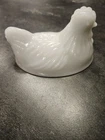 Vintage Milk Glass Hen On Nest Replacement Top Only