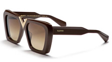 VALENTINO V GOLD II VLS 161B 53 Sunglasses BROWN Frame BROWN GRADIENT Lens 53mm