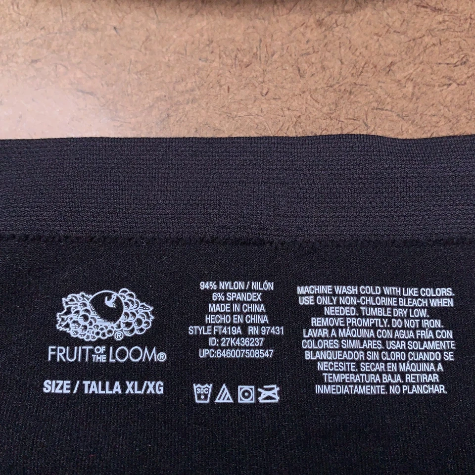 Paquete de 2 ropa interior de bikini Fruit of the Loom para niñas talla XL negra mezcla de nailon nueva Foto 3 de 4