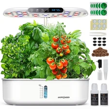 Hydroponics Growing System with 12 Pods Indoor Garden Kit with LED Grow Light...
