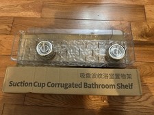 Suction Cup Shower Rack Wall Mount Organizer Bathroom Kitchen Storage Caddy New