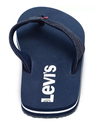 Sandalias informales Levi's para hombre chanclas talla 9 nuevas correa azul marino con marca - Imagen 4 de 5