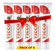 5x Vicco Vajradanti Ayurvedic Toothpaste 100g Herbal Oral Care Toothpaste