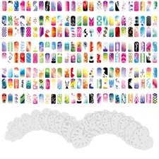 Set 14 320 Airbrush Nail Art STENCIL DESIGNS 20 Heart Template Sheets Kit Paint
