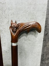 wooden walking stick hand carved handmade wooden walking cane