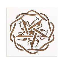 Pagan Star Witchcraft 5.5x5.5 inch Stencil for DIY Projects and Crafts White