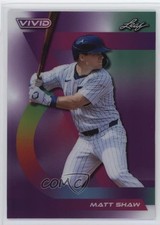 2024 Leaf Vivid Purple Prismatic /2 Matt Shaw #43 13u1