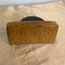 Zip-Around Wallet Ostrich embossed
