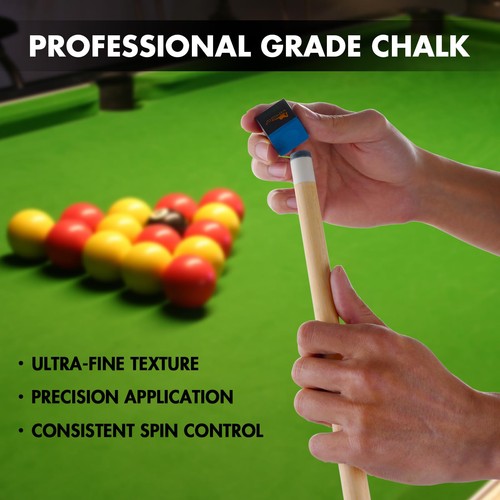 HMQQ Nano Technology Pool Cue Chalk – Professional Billiard Chalk for Tournam... - Picture 6 of 7