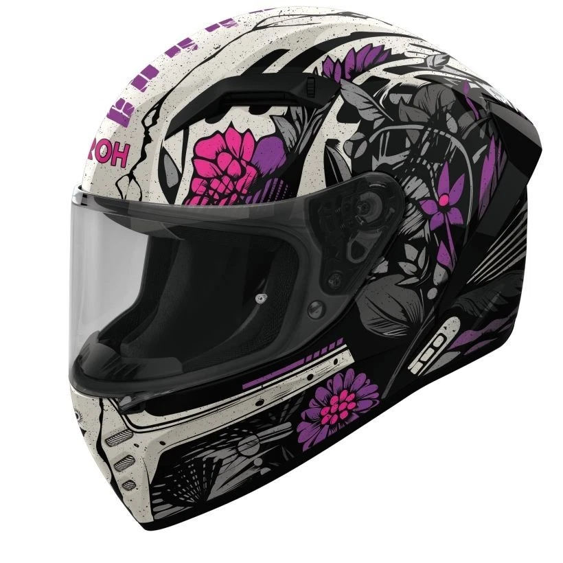 AIROH CASQUE CONNOR Bloom Flowers taille M road route roadster racing Fleurs - Photo 1/3