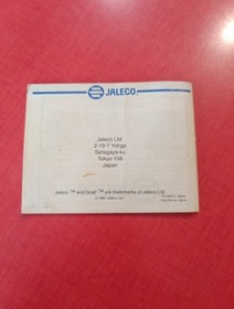 Notice du Jeu Nintendo NES Goal