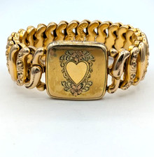 Vintage WWII Sweetheart Expansion Bracelet American Queen Locket