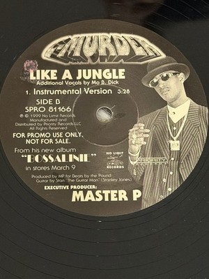 Master P Like A Jungle 12  Promo Vinyl 1999 No Limit Priority EX