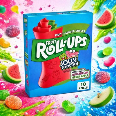 Fruit Roll-Ups Jolly Rancher Variety Pack Green Apple & Watermelon 141g | USA