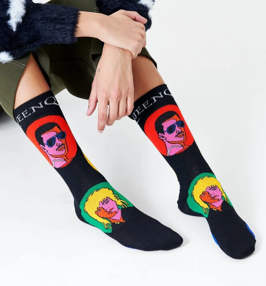 Happy Socks Mens & Ladies Official Licensed Queen Rock Band Novelty Cotton Socks - Image 3 of 3