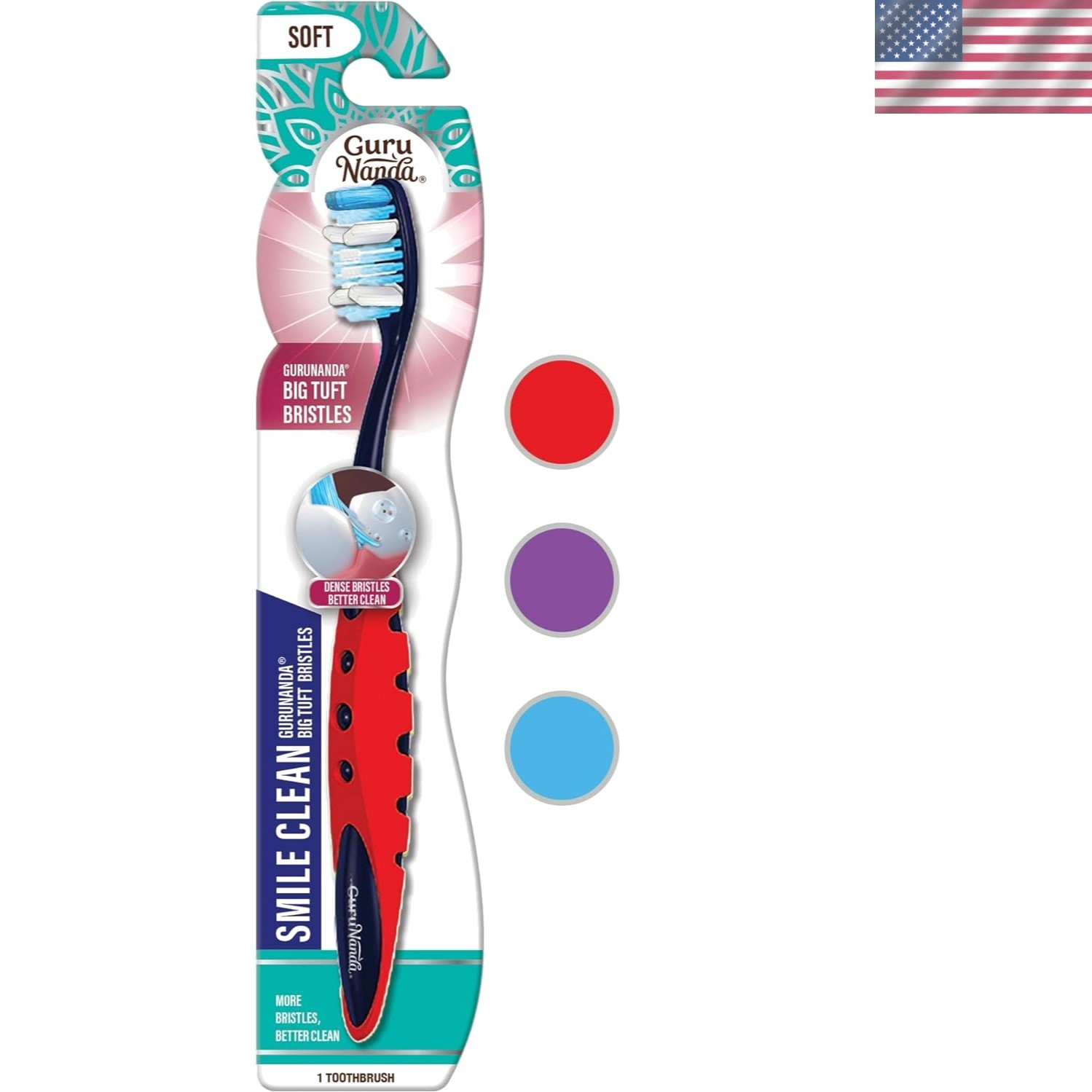 Smile Clean Toothbrush - Angled Neck & Soft Bristles for Comprehensive Oral Care