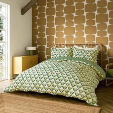 Image of Tulip Trellis Cotton Bedding Reversible Duvet Cover Set By Scion Living