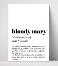 Bloody Mary - Savory Hangover Cure &ndash; Poster Print