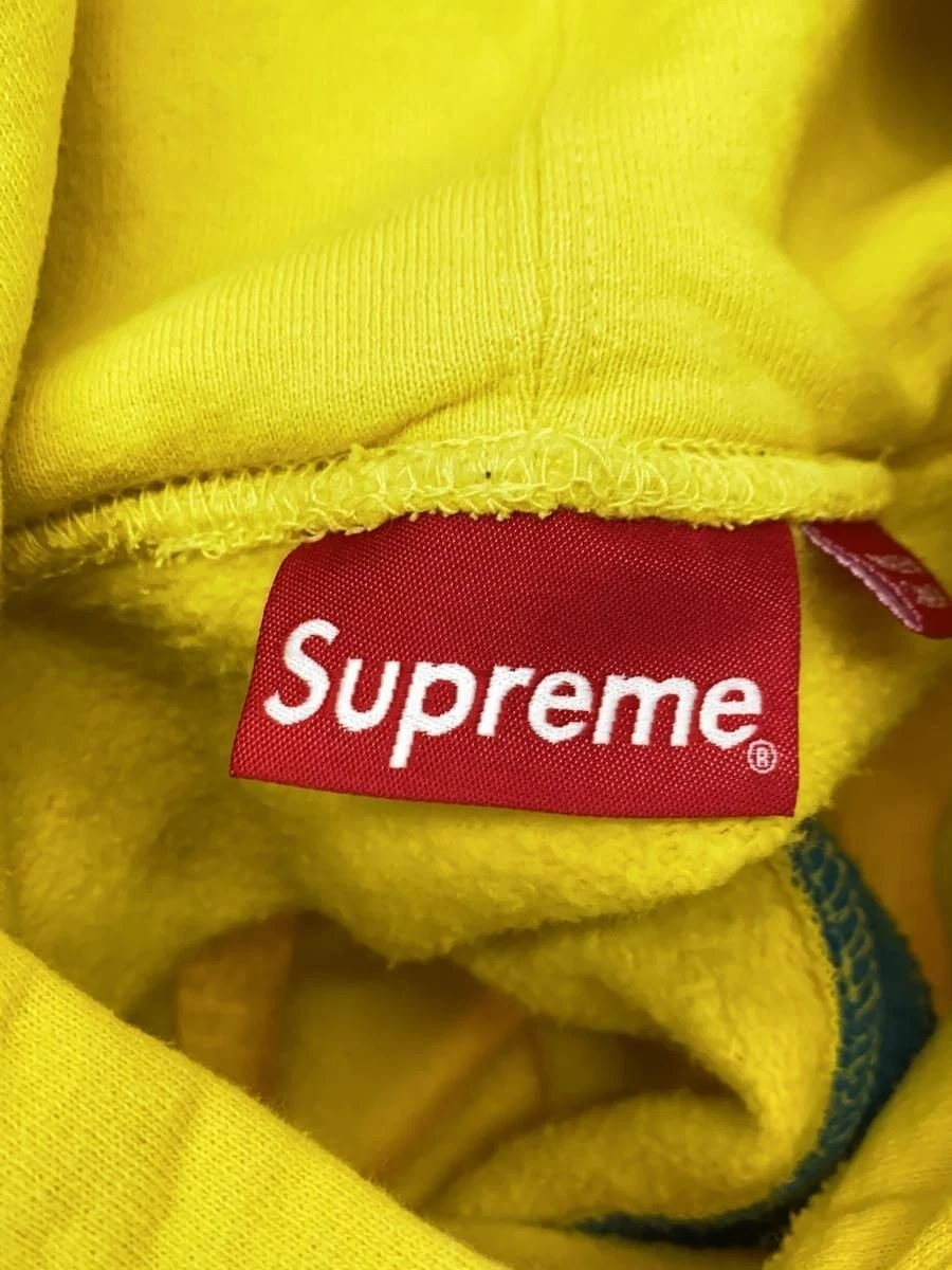 Felpa Supreme con cappuccio M cotone giallo tinta unita riscaldante usata