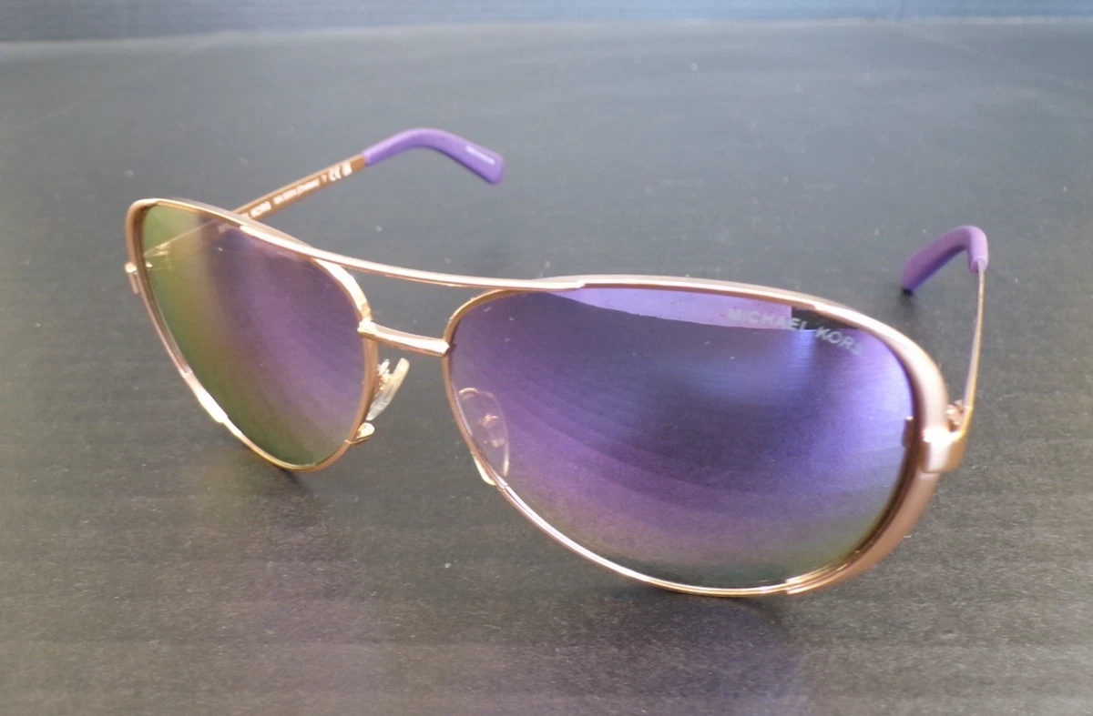 Michael Kors Women\'s Gold Frame Purple Mirrored Aviator Sunglasses Michael Kors Women main image 3
