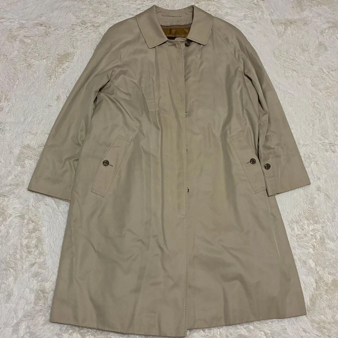 Auténtica gabardina larga forrada a cuadros Burberrys Nova beige vintage
