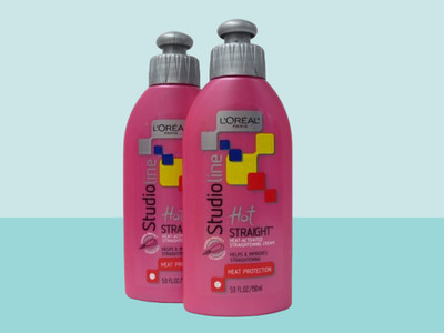 LOREAL PARIS STUDIO LINE HOT STRAIGHT HEAT-ACTIVATED STRAIGHTENING CREAM 2PCS